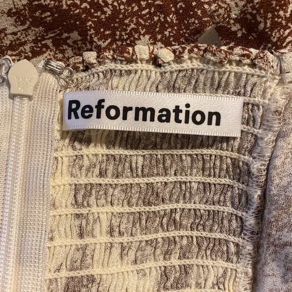 REFORMATION Fairway Rousseau Print Long Sleeve Midi Dress - Picture 9 of 11